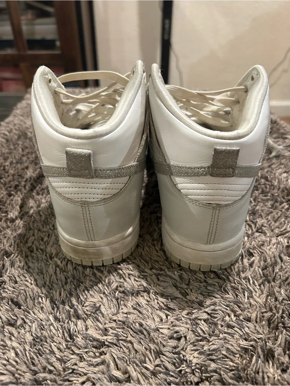 Nike Kids White High-Top Sneakers